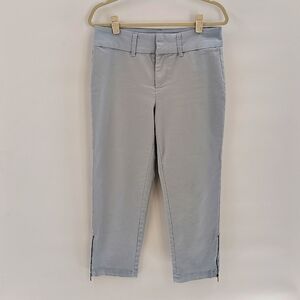 Tinsel Liem Blue Capris with Sleek cropped 30 style zip ankle stretch mid rise